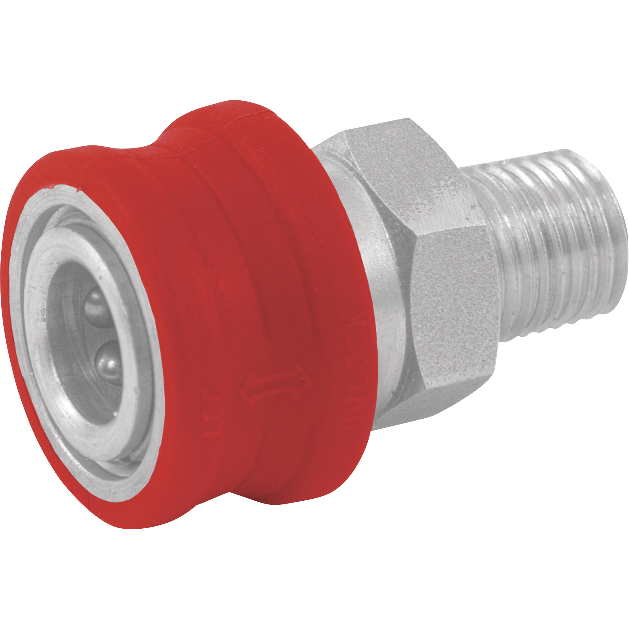 NorthStar Pressure Washer Insulated Quick-Connect Coupler, 1/4in. NPT-M, 5000 PSI, 12 GPM, Stainless Steel